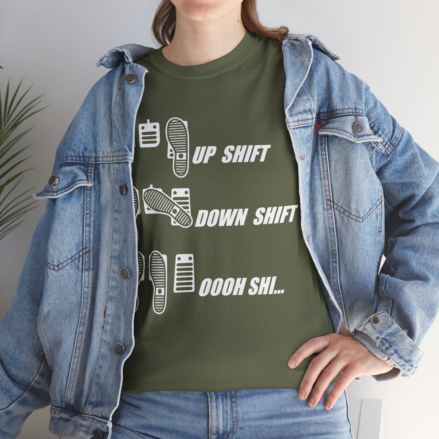 Up Shift, Down Shift, Oooh Shi!” Funny Car Guy T‑Shirt – Gift for Mechanics & Gearheads