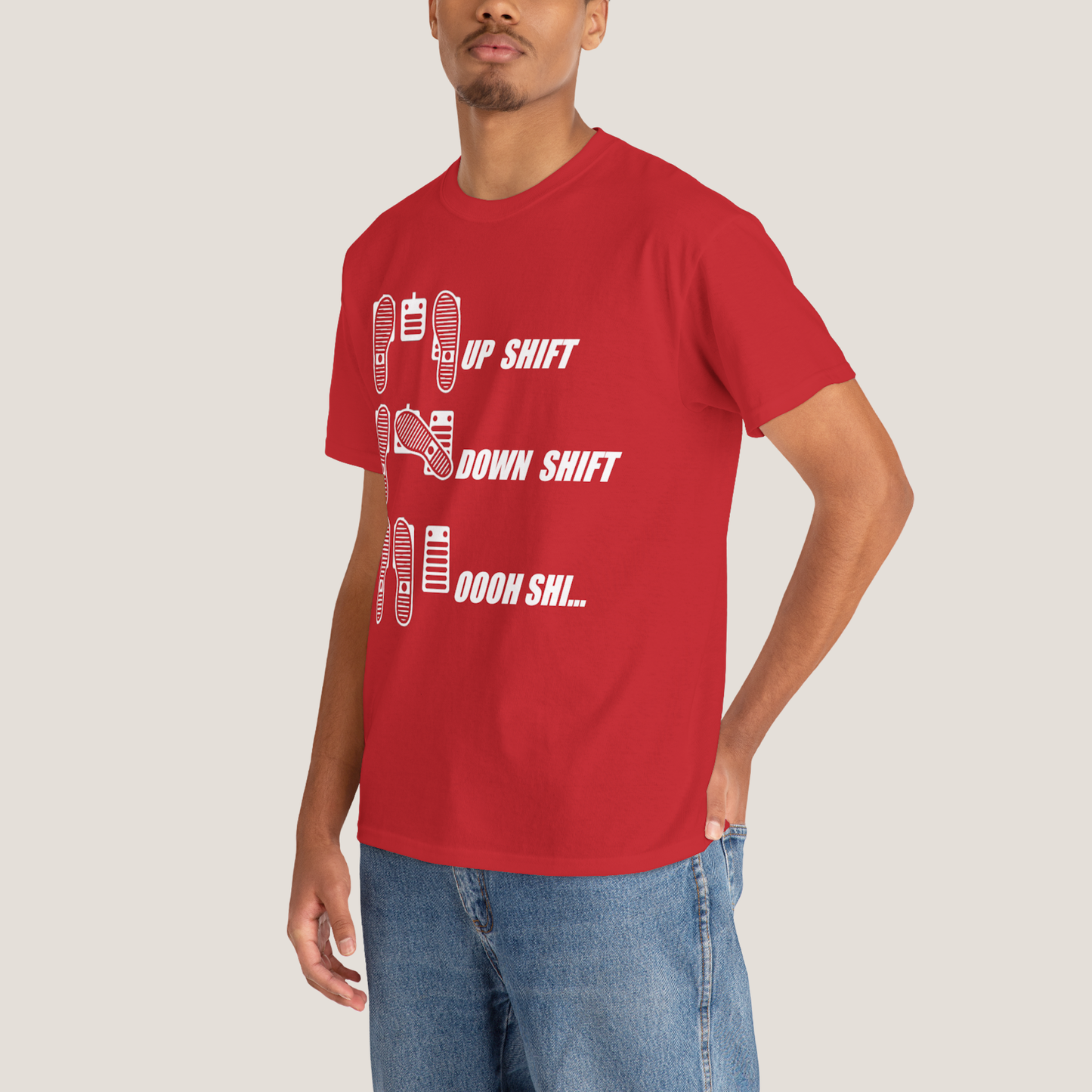 Up Shift, Down Shift, Oooh Shi!” Funny Car Guy T‑Shirt – Gift for Mechanics & Gearheads