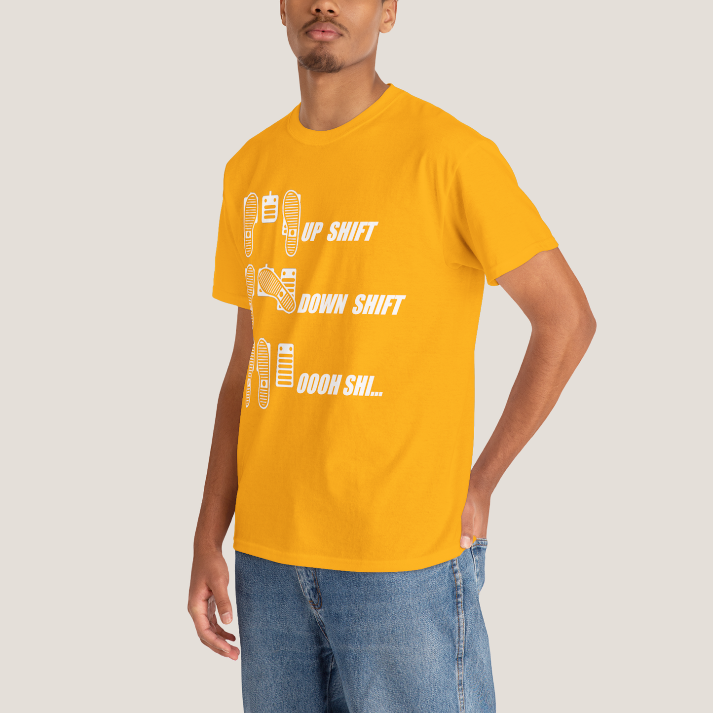Up Shift, Down Shift, Oooh Shi!” Funny Car Guy T‑Shirt – Gift for Mechanics & Gearheads