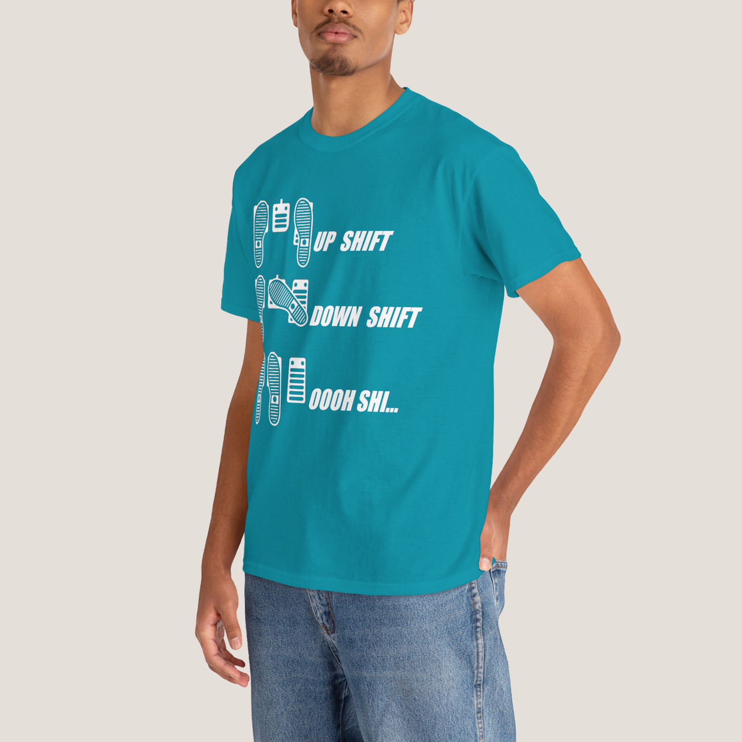 Up Shift, Down Shift, Oooh Shi!” Funny Car Guy T‑Shirt – Gift for Mechanics & Gearheads