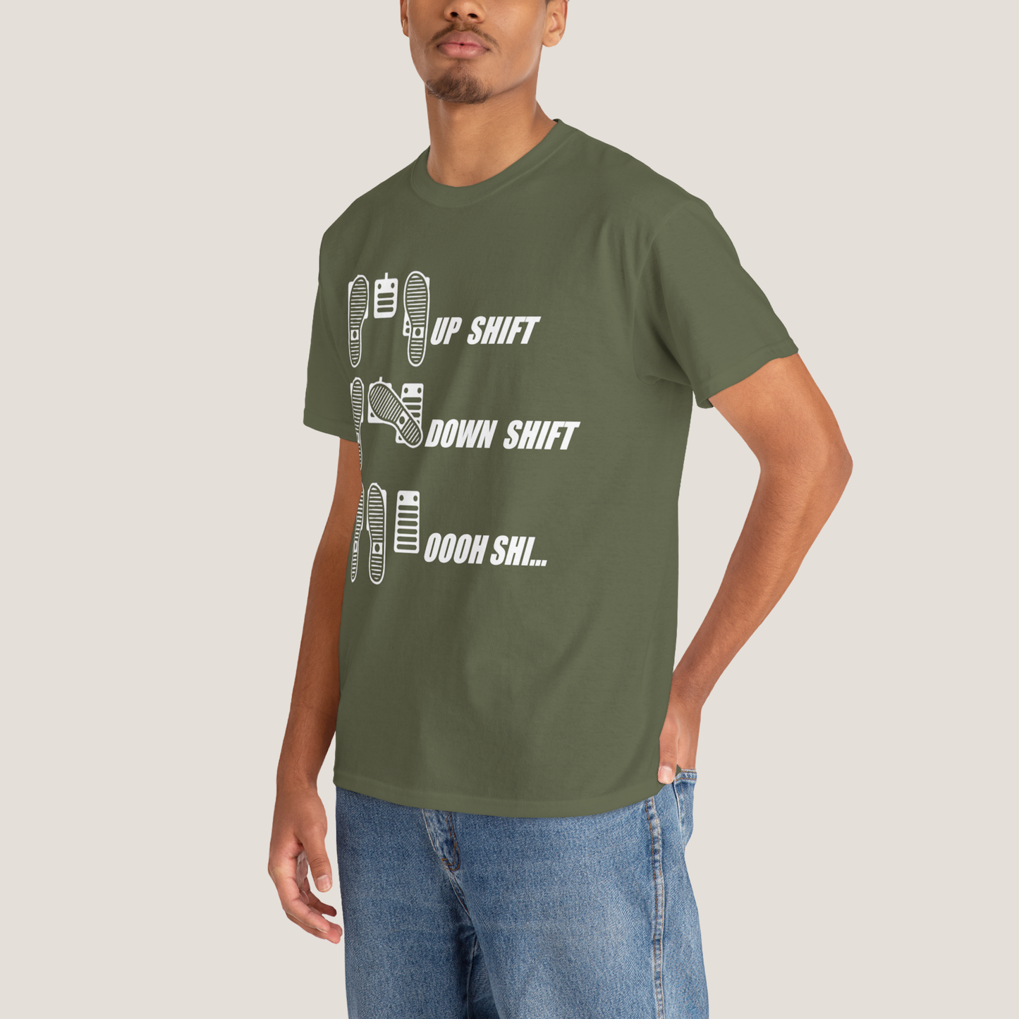 Up Shift, Down Shift, Oooh Shi!” Funny Car Guy T‑Shirt – Gift for Mechanics & Gearheads