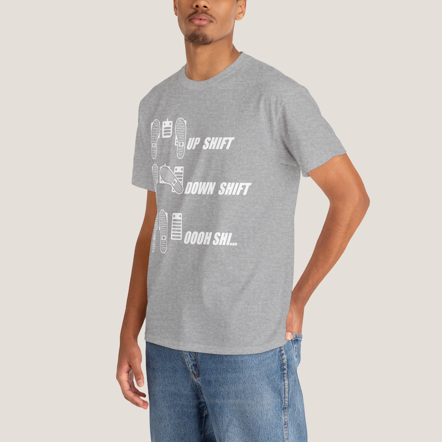 Up Shift, Down Shift, Oooh Shi!” Funny Car Guy T‑Shirt – Gift for Mechanics & Gearheads