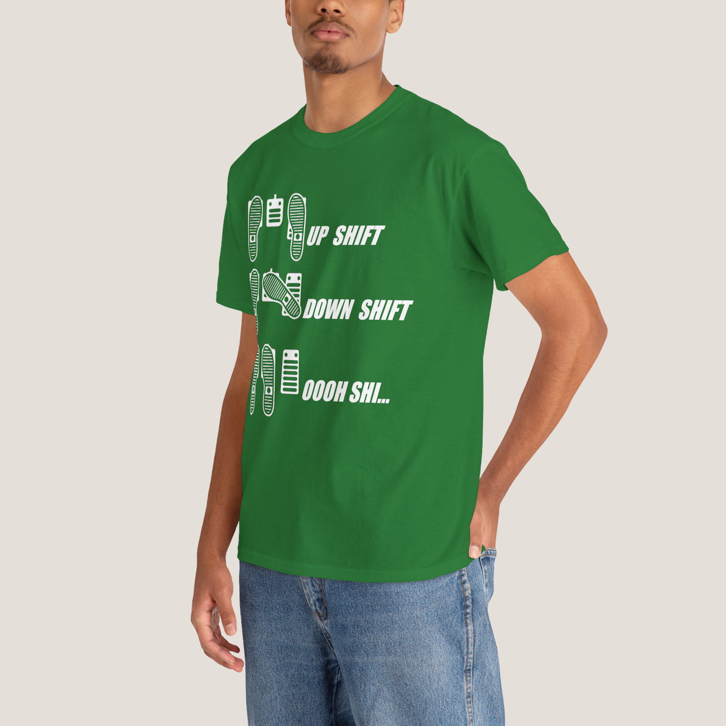 Up Shift, Down Shift, Oooh Shi!” Funny Car Guy T‑Shirt – Gift for Mechanics & Gearheads