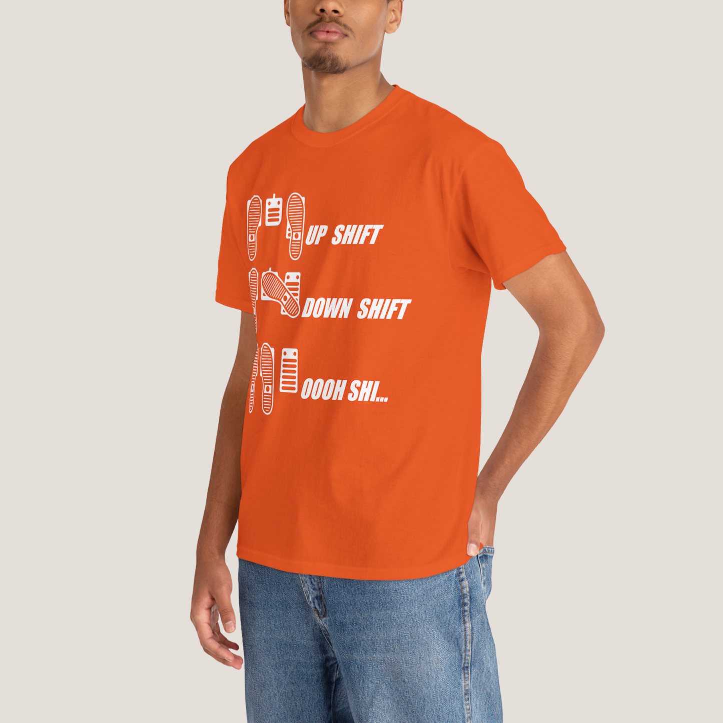 Up Shift, Down Shift, Oooh Shi!” Funny Car Guy T‑Shirt – Gift for Mechanics & Gearheads