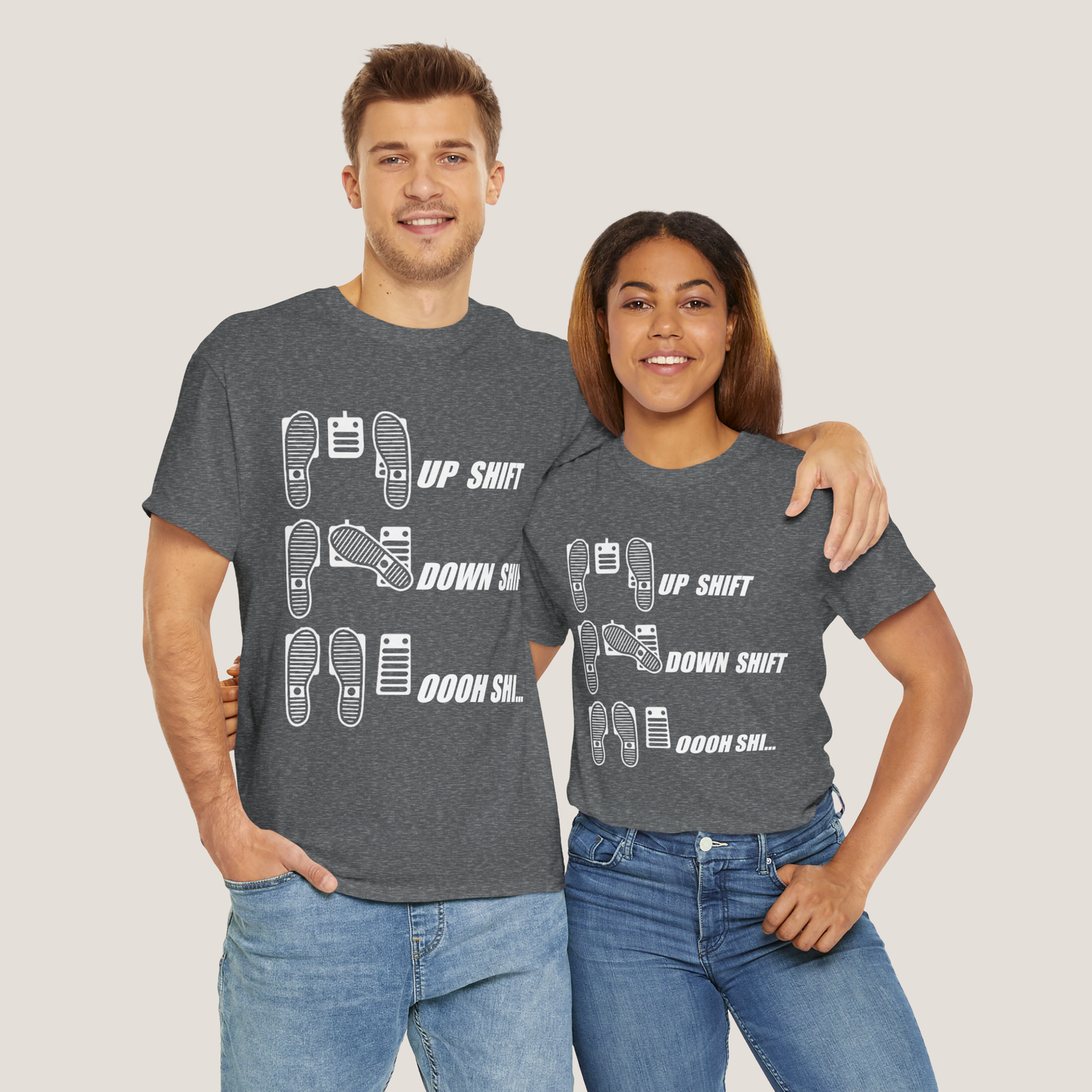 Up Shift, Down Shift, Oooh Shi!” Funny Car Guy T‑Shirt – Gift for Mechanics & Gearheads