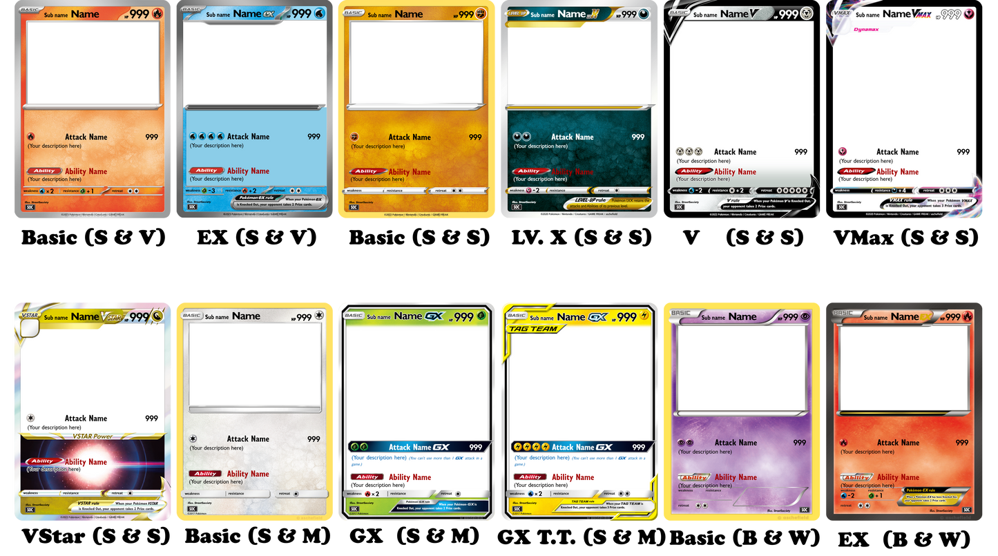 Custom Jumbo Pokémon Card – Personalized Collectible Trading Card - Holo Style