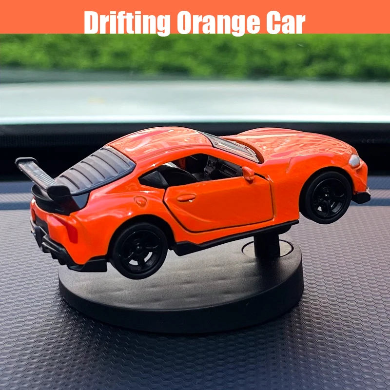 Dash Drifters Car Accessory – Dynamic Swinging Racer Model, Rotating Sport Car Ornament for Car Interior Gift