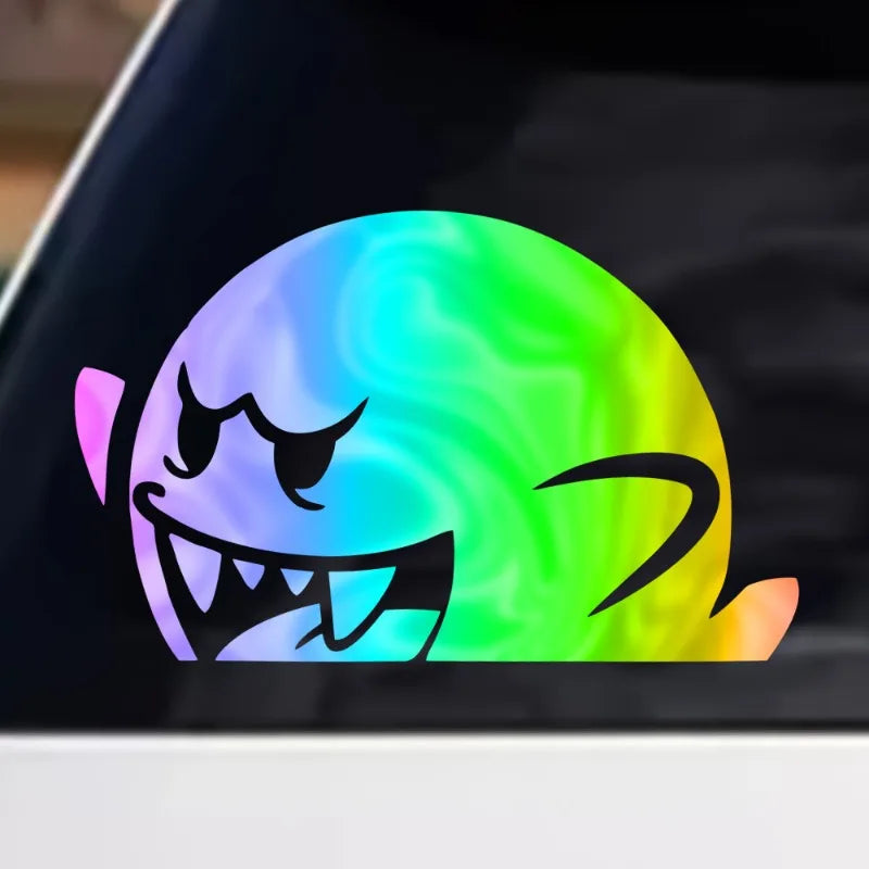 Cute Anime Boo Ghost Peeker Car Decal – Waterproof Vinyl JDM/ERUO Sticker