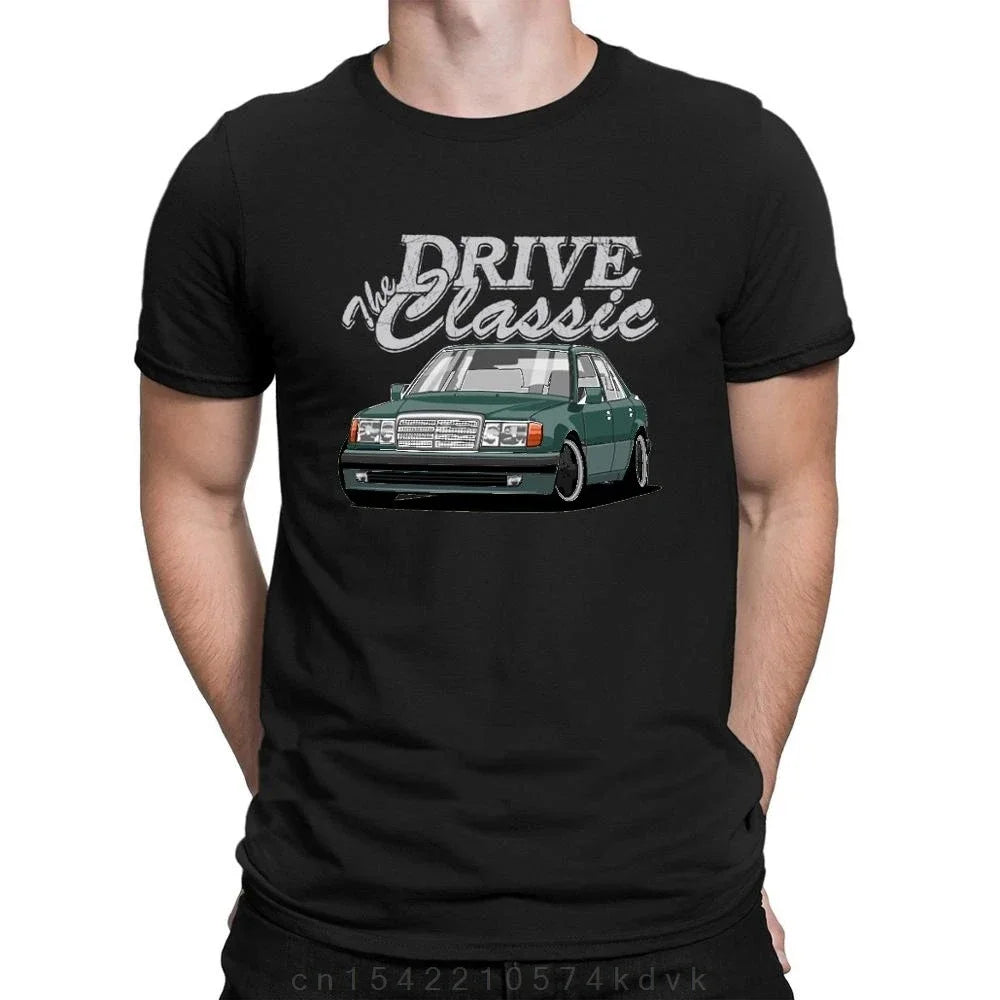 Euro Classic Car Tee – Mercedes-Benz W124 Graphic Shirt - 100% Cotton