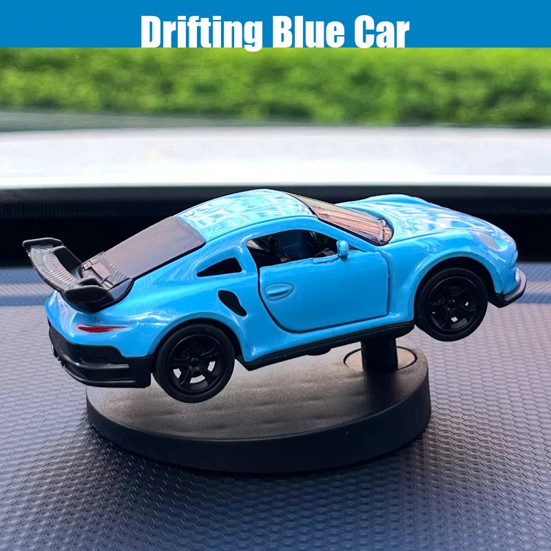 Dash Drifters Car Accessory – Dynamic Swinging Racer Model, Rotating Sport Car Ornament for Car Interior Gift