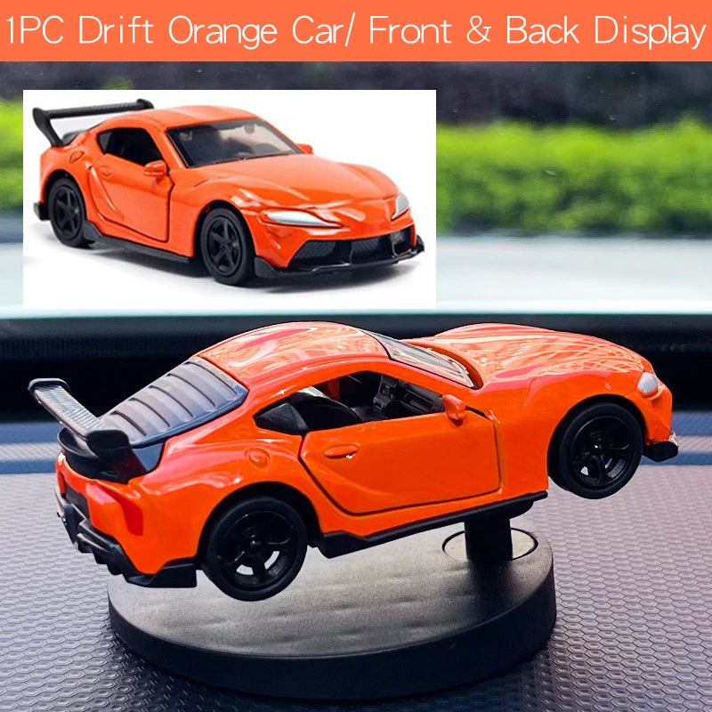 Dash Drifters Car Accessory – Dynamic Swinging Racer Model, Rotating Sport Car Ornament for Car Interior Gift