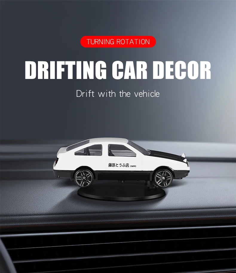 Dash Drifters Car Accessory – Dynamic Swinging Racer Model, Rotating Sport Car Ornament for Car Interior Gift