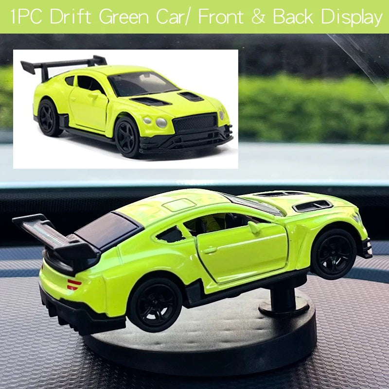 Dash Drifters Car Accessory – Dynamic Swinging Racer Model, Rotating Sport Car Ornament for Car Interior Gift