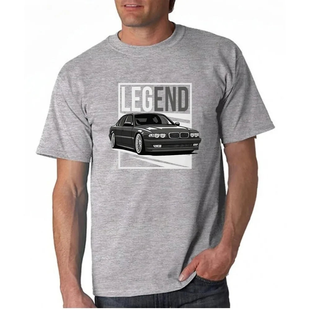 BMW E38 Legend T‑Shirt – Cotton, Unisex Euro Streetwear