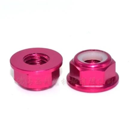 Anodized Aluminum Flange Nylon Lock Nut Kit (M2–M8) – 2, 5, or 10‑Pack, Multi‑Color