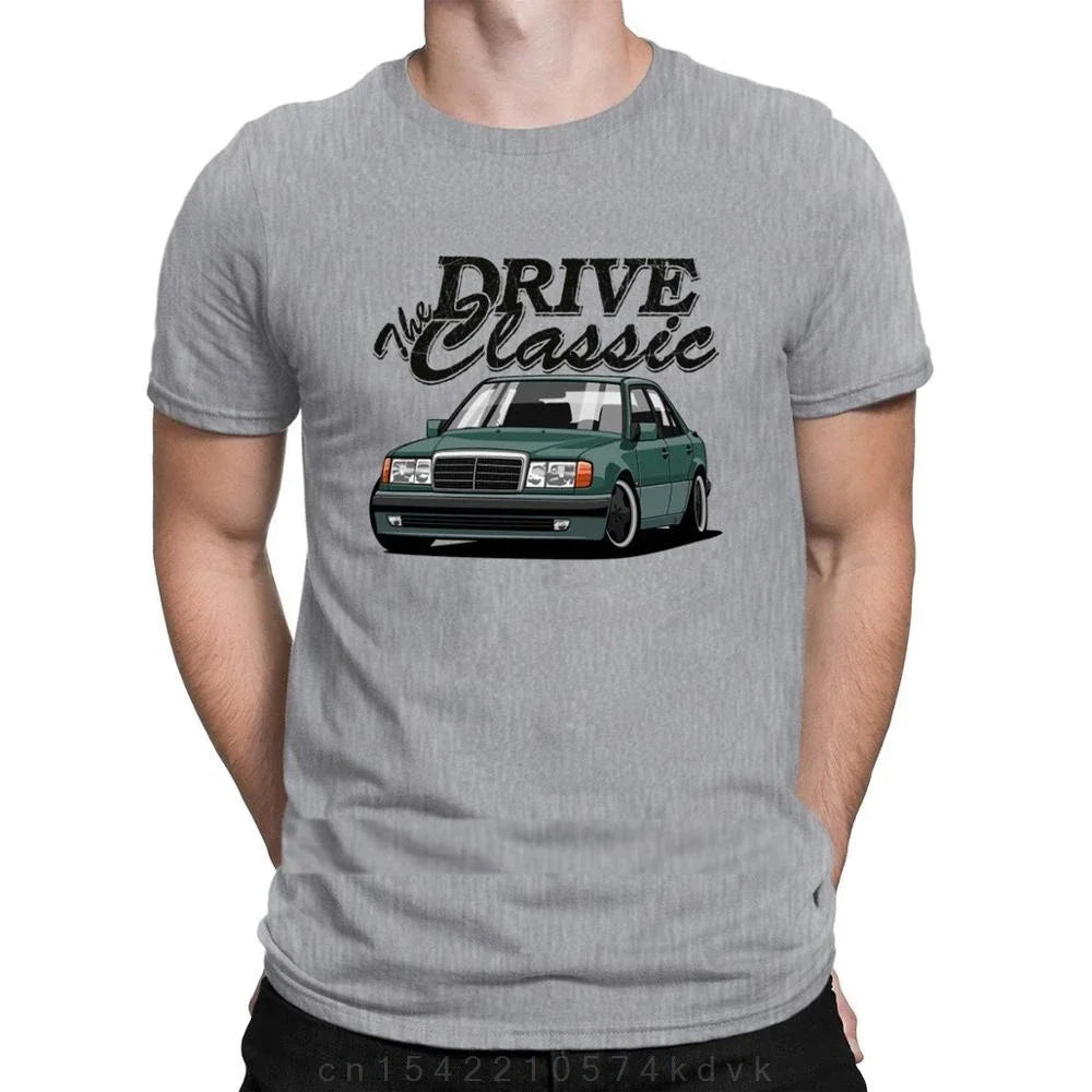 Euro Classic Car Tee – Mercedes-Benz W124 Graphic Shirt - 100% Cotton