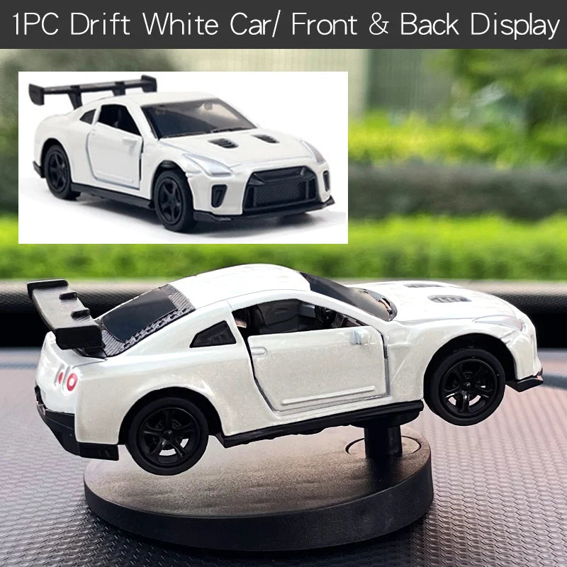 Dash Drifters Car Accessory – Dynamic Swinging Racer Model, Rotating Sport Car Ornament for Car Interior Gift