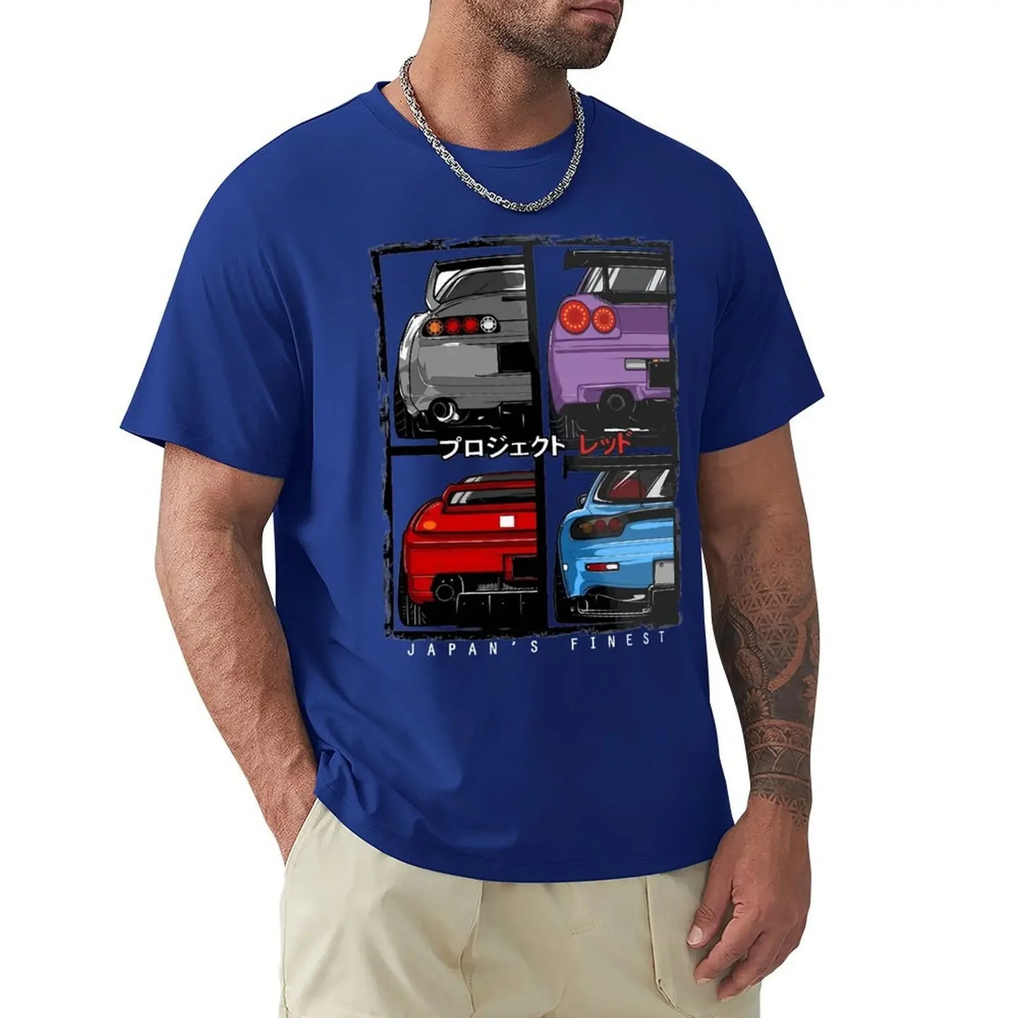 Japan’s Finest JDM Car Tee – R34, NSX, FD3S, RX7 Graphic – 100% Cotton