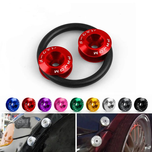 JDM Quick Release Bumper Fasteners Kit – Universal 12PC Aluminum Car Clips for Trunk, Fender, Hatch, Hood (Multiple Colors)